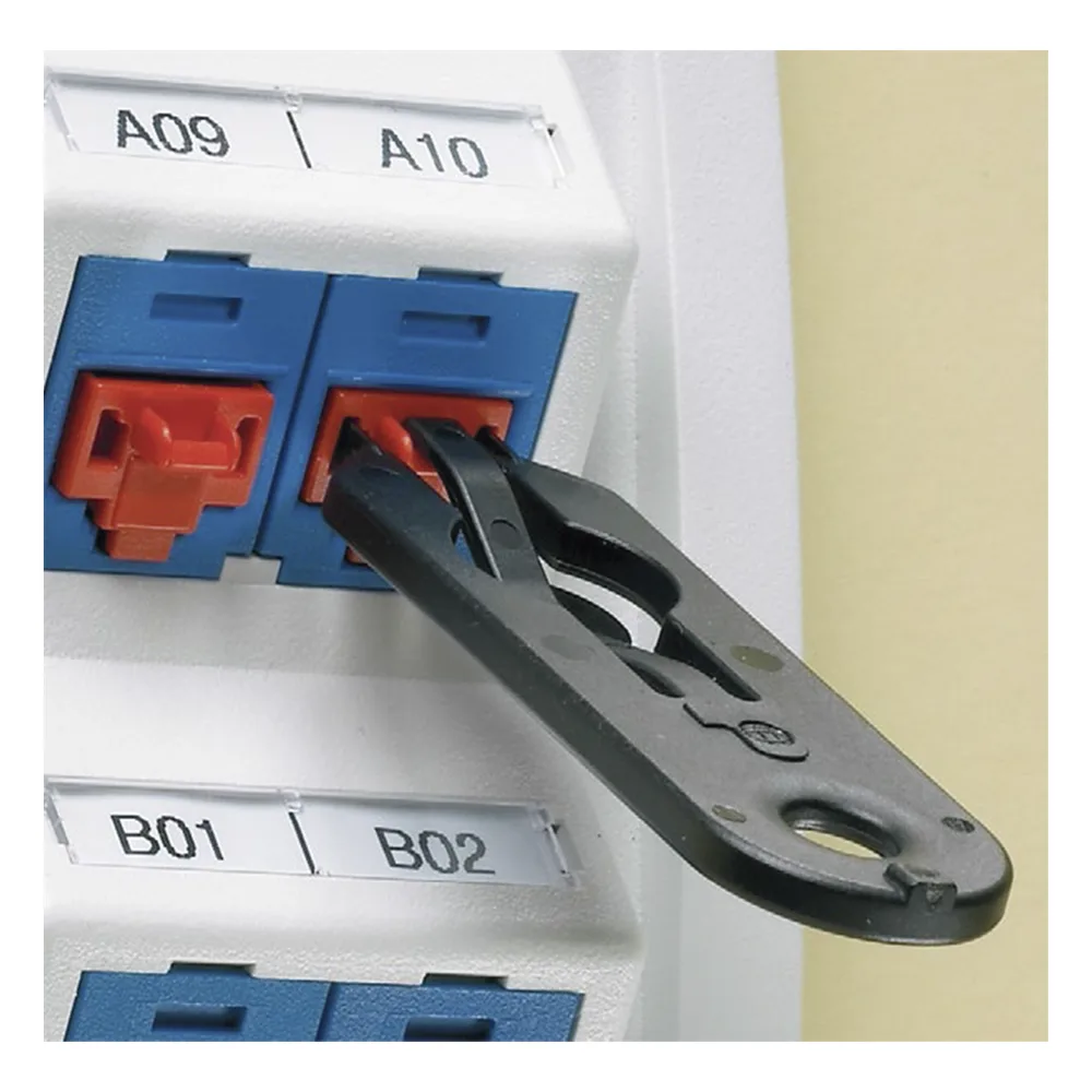 Kit de 10 Dispositivos para Bloquear Puertos Jack RJ45, Color Negro, Incluye Llave de Extracción – vista 3