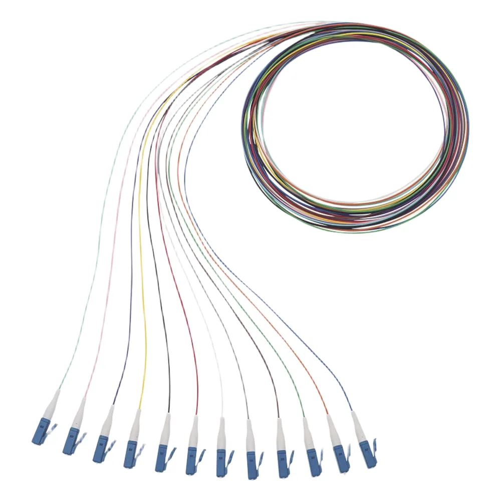 Kit de 12 Pigtails con Conector LC, Monomodo 9/125 OS2, 900um, de 1 Metro (3.28 Pies)