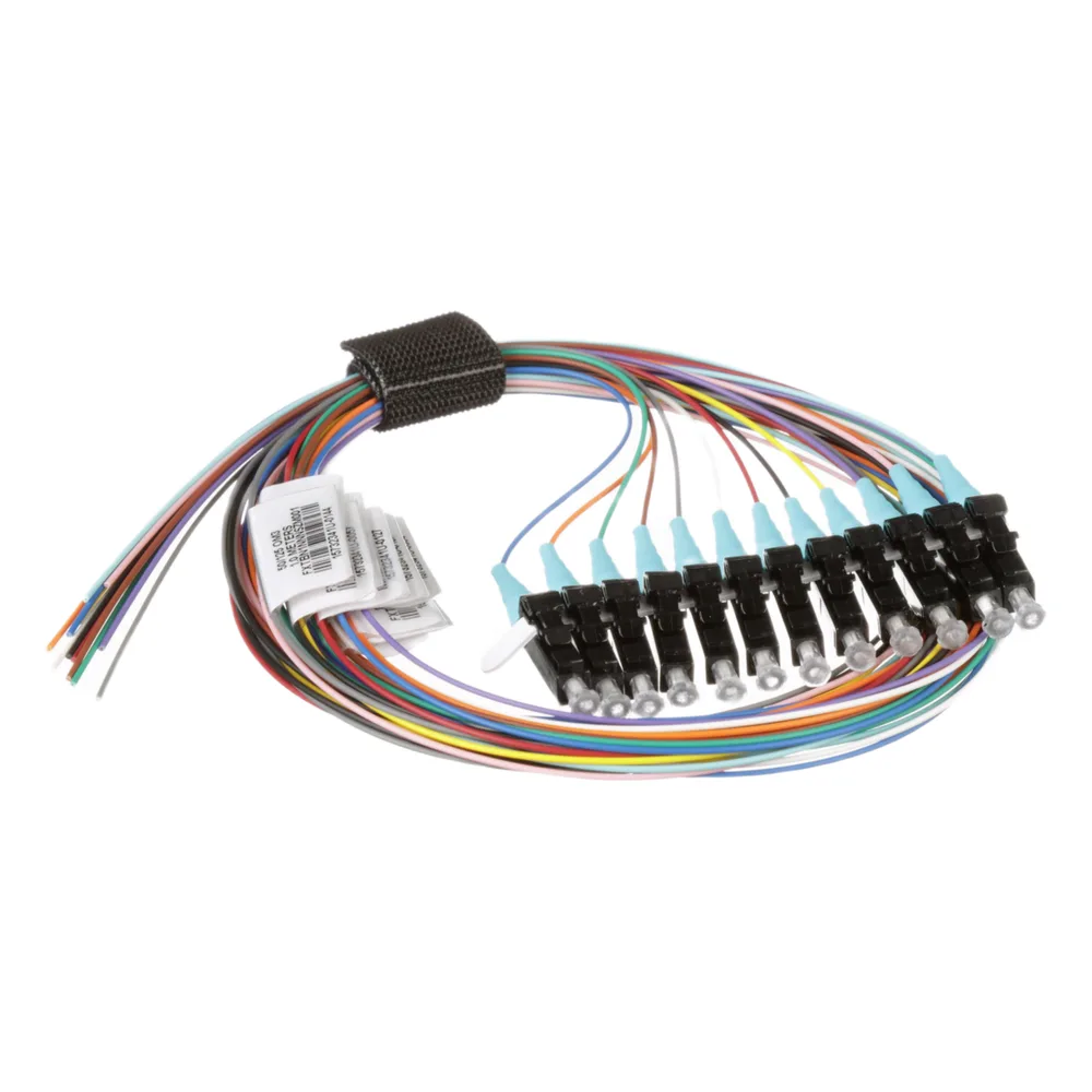 Kit de 12 Pigtails con Conector LC, Multimodo 50/125 OM4, 900um, de 1 Metro (3.28 Pies)