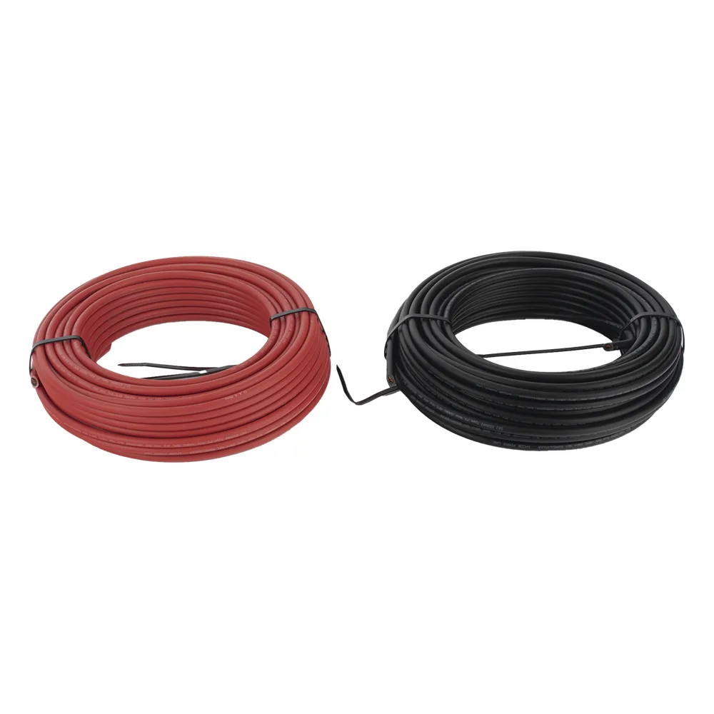 Kit de 2 rollos de 50 metros de cable fotovoltaico de cobre, rojo y negro, calibre 10 AWG (6mm²), Tipo PV,  1000/2000 V y 120°C. – vista 5