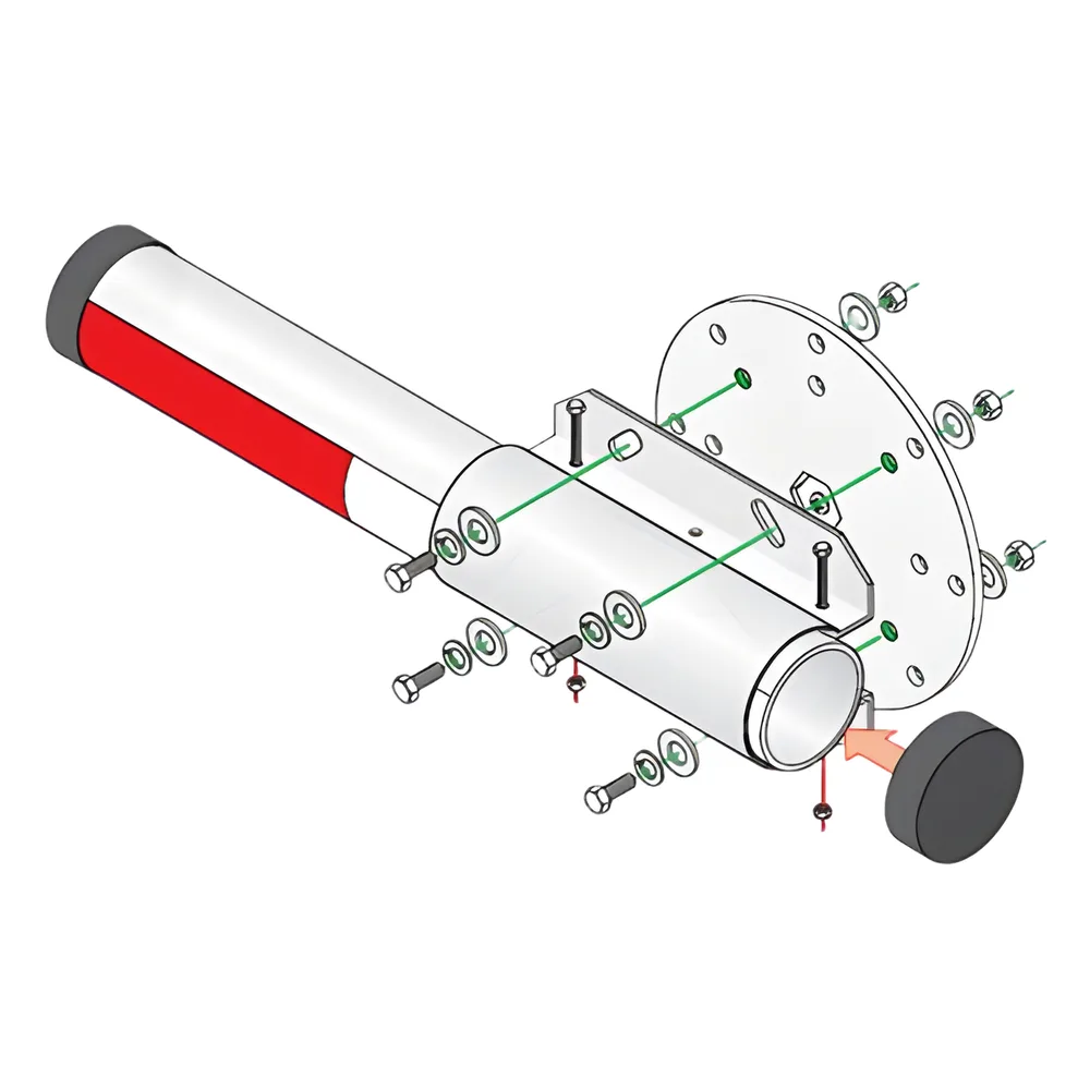 Kit de Instalación Para Brazos de Aluminio Doorking / Compatible con Barreras 1601 y 1603