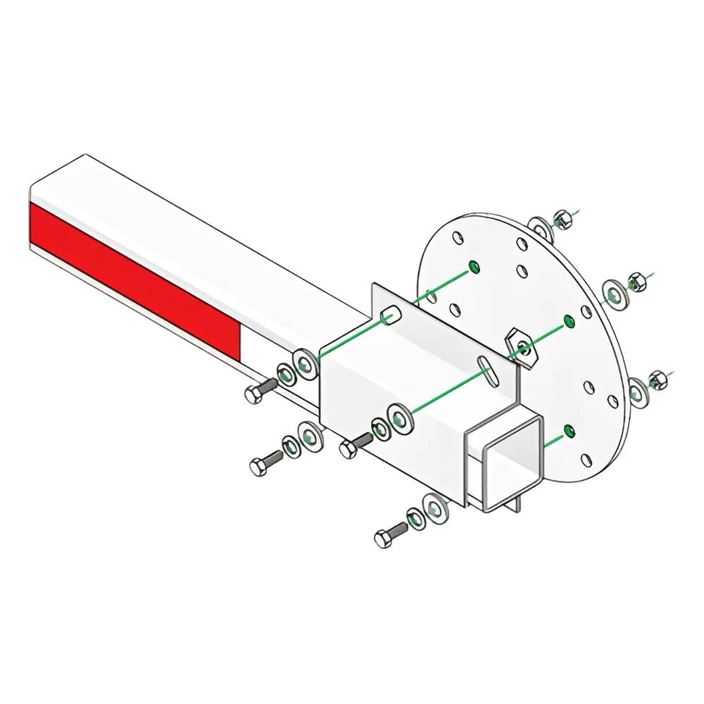 Kit de Instalación Para Brazos de Plástico Doorking / Incluye Disco y Enganche de Fijación