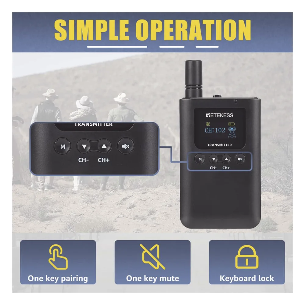 Kit para guía turístico de 1 transmisor y 10 receptores – vista 5