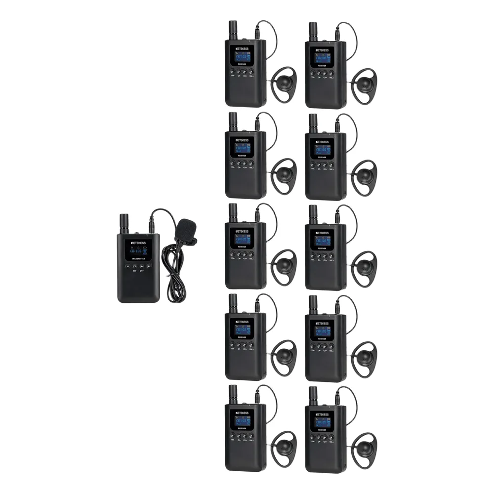 Kit para guía turístico de 1 transmisor y 10 receptores