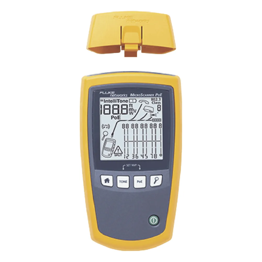 Kit Profesional de Verificador de Red MicroScanner PoE, para Comprobación de Redes de Voz, Datos, Video y PoE 802.3af, at, bt y UPOE, con Pantalla LCD Retroiluminada – vista 3