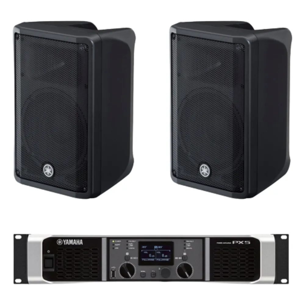 Kit Refuerzo Sonoro | Incluye 2 Bocinas CBR10 y 1 Amplificador PX5 | Ideal para Audio en primer Plano