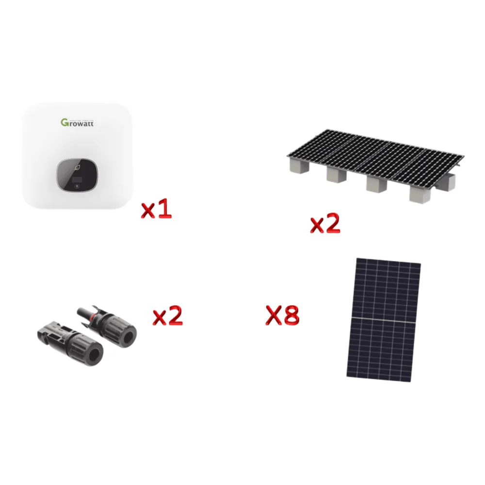 Kit Solar Interconexion / 5kW 220Vca / Inversor GROWATT / Montaje Incluido