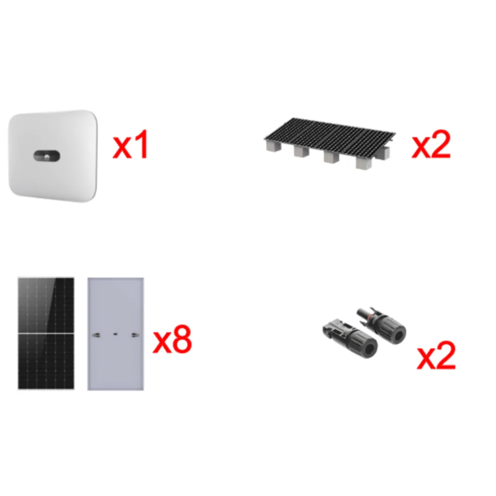 Kit Solar Interconexion / 5kW 220Vca / Inversor HUWAEI / Montaje Incluido