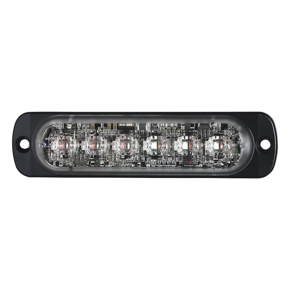 Luz Auxiliar de 12 LED, Rojo/Claro, Lente Transparente, SAE – vista 3