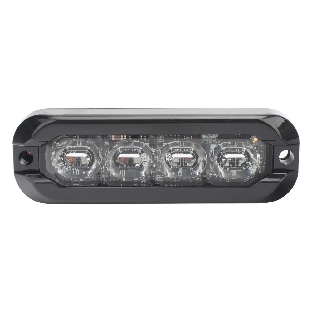 Luz Auxiliar Flexible de 8 LED, Rojo/Azul, Lente Transparente