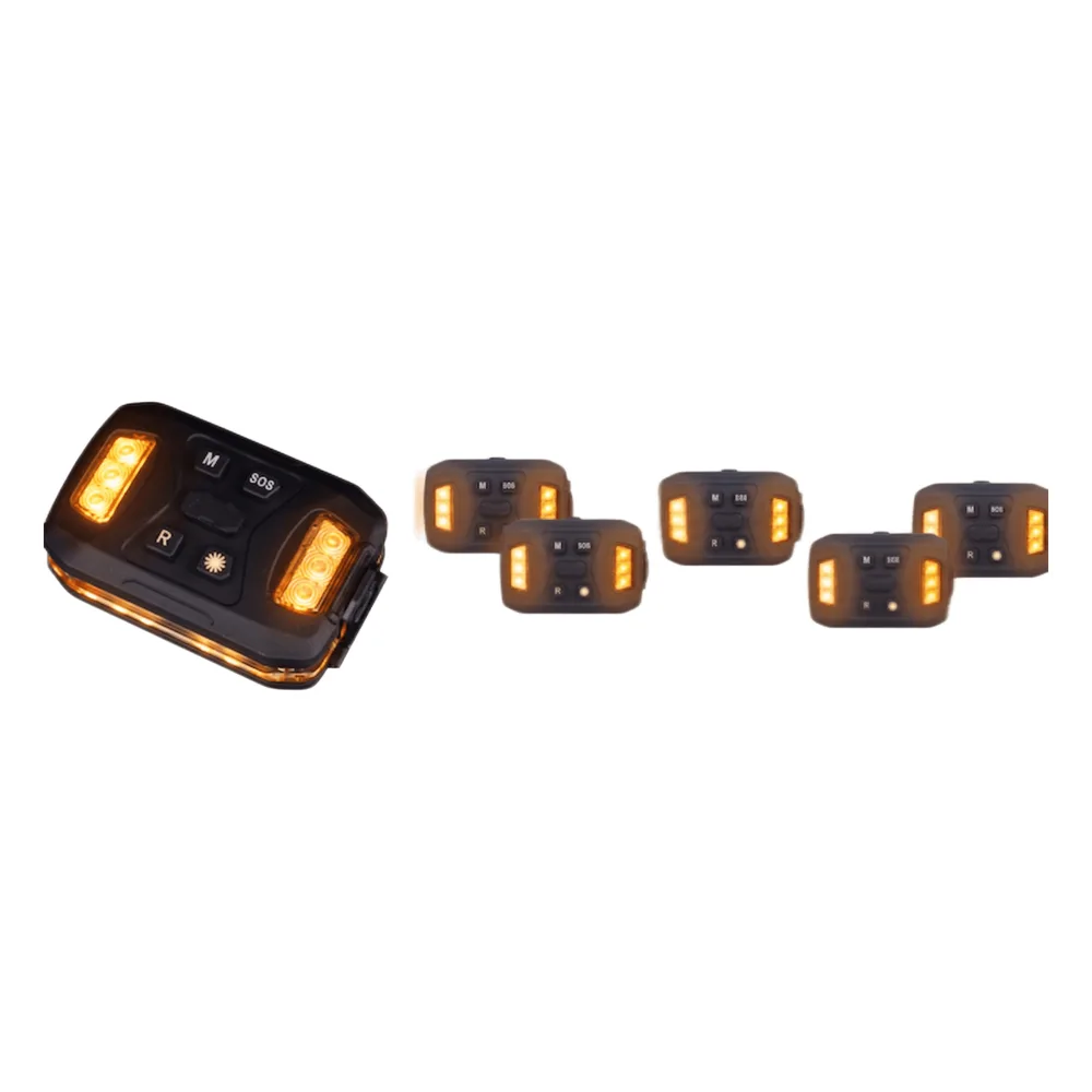 Luz Auxiliar Recargable, 26 LEDs, Rojo/Azul/Blanco, Incluye Clip y Base Magnética – vista 2