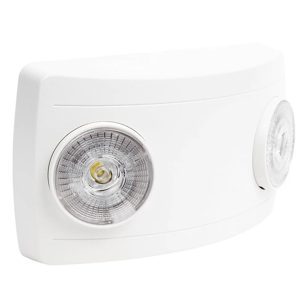 Luz de Emergencia LED / Doble LED 1W 150 lúmenes / Batería Ni-Cd 3.6V 900mAh / 90 min Autonomía / Voltaje Universal 127-240 VAC / UL 5VA / Blanco – vista 3