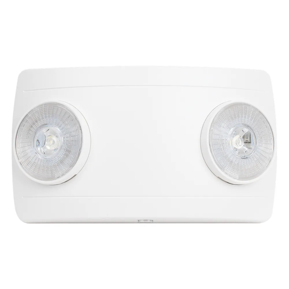 Luz de Emergencia LED / Doble LED 1W 150 lúmenes / Batería Ni-Cd 3.6V 900mAh / 90 min Autonomía / Voltaje Universal 127-240 VAC / UL 5VA / Blanco