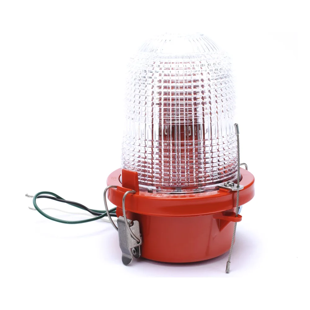 Luz de Obstáculo FAA Tipo L-810 / LED Rojo e Infrarrojo / Intensidad Baja / Consumo 12W / 120-240V AC / Intensidad 32.5 CD / Haz Vertical 10° / Cobertura 360° / Base Valox™ / IP65 – vista 2