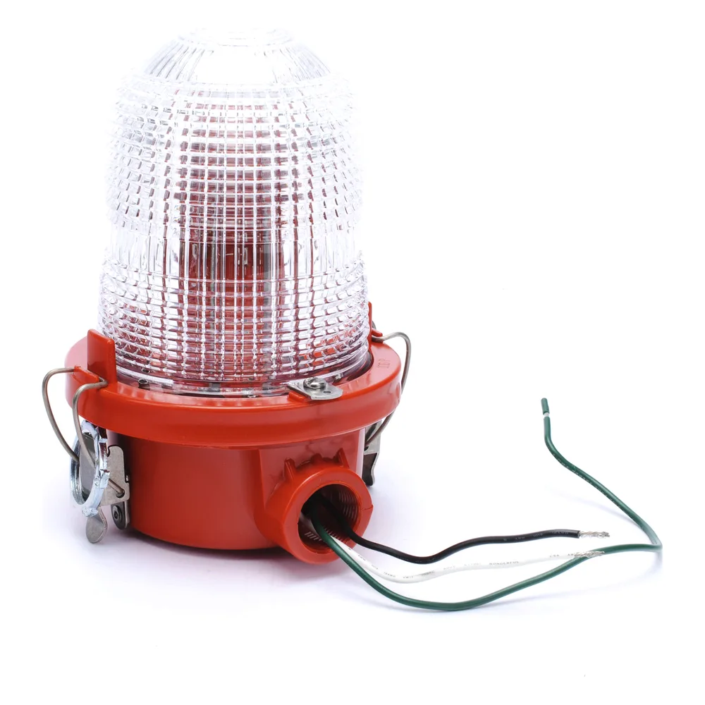 Luz de Obstáculo FAA Tipo L-810 / LED Rojo e Infrarrojo / Intensidad Baja / Consumo 12W / 120-240V AC / Intensidad 32.5 CD / Haz Vertical 10° / Cobertura 360° / Base Valox™ / IP65 – vista 3