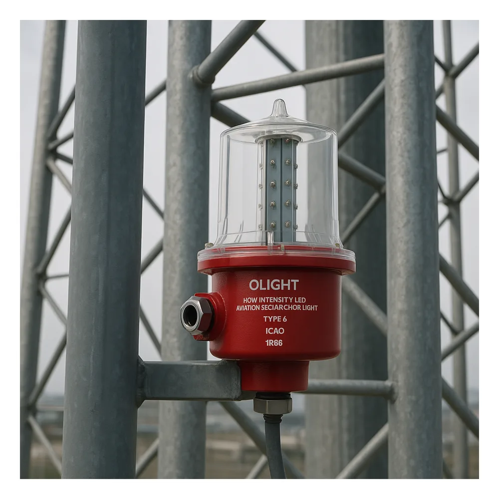 Luz de Obstrucción de Aviación LED de Baja Intensidad (Tipo B), Certificación ICAO, Protección IP66 y Alta Durabilidad para Torres y Estructuras – vista 2