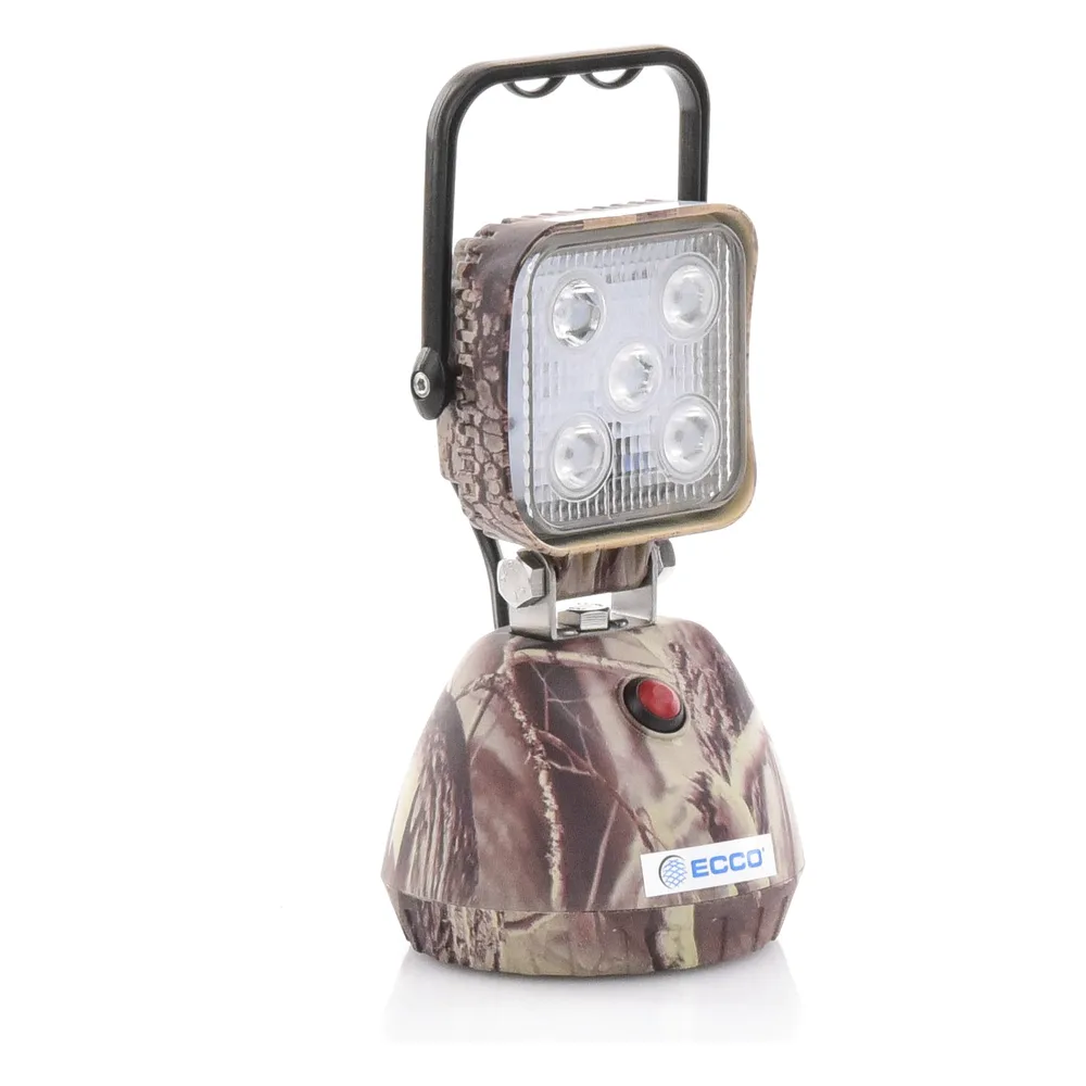 Luz de Trabajo Recargable de 5 LED, 650 Lumenes, Color Beige Camuflaje, Base Magnetica – vista 3
