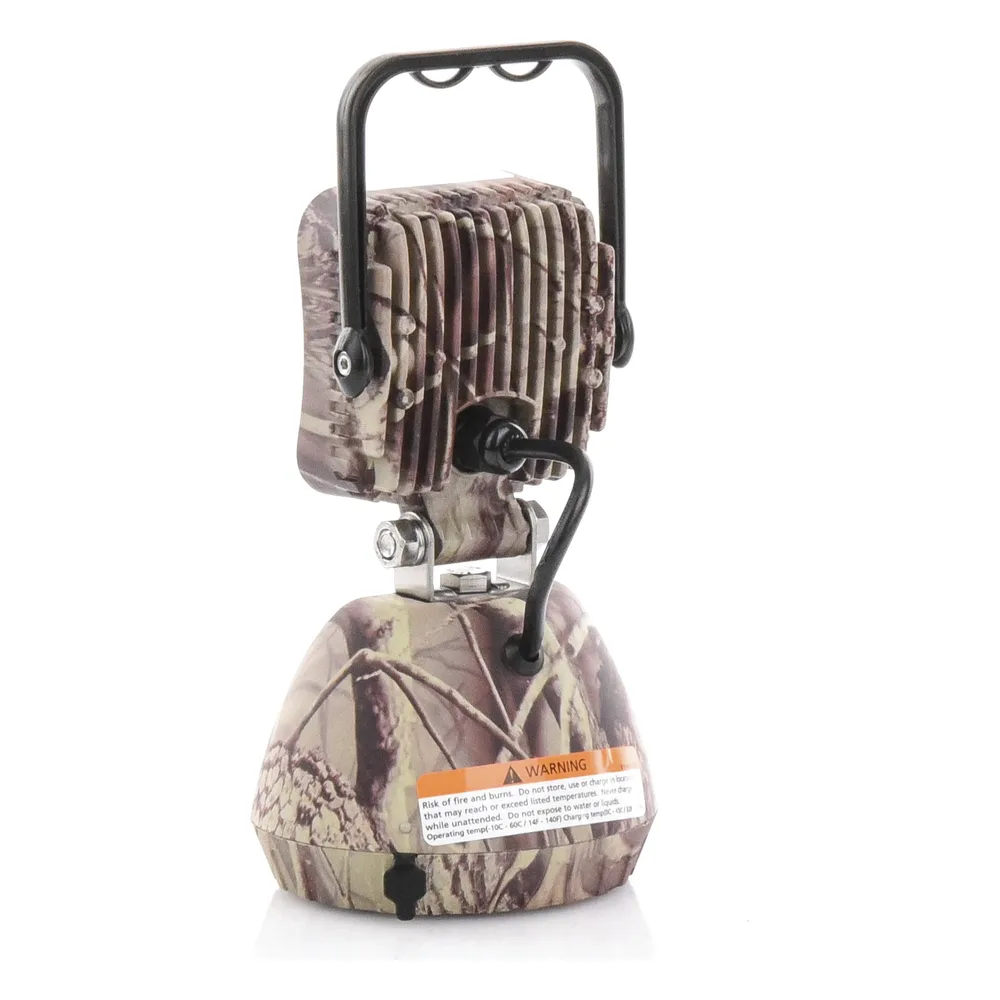 Luz de Trabajo Recargable de 5 LED, 650 Lumenes, Color Beige Camuflaje, Base Magnetica – vista 4