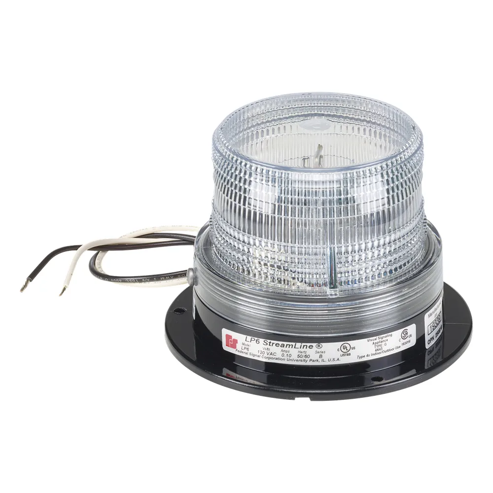 Luz Estroboscópica LP6 Streamline / 2.0 Joules / 65-95 FPM / 120 Vac / Montaje en Superficie / Interior y Exterior / UL1638