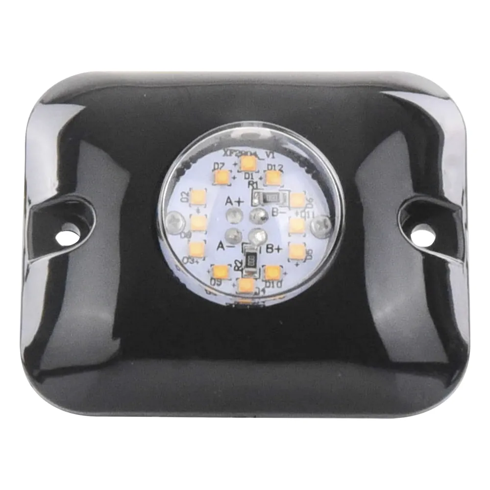Luz Oculta Ultra Brillante con 12 LED, Color Ambar