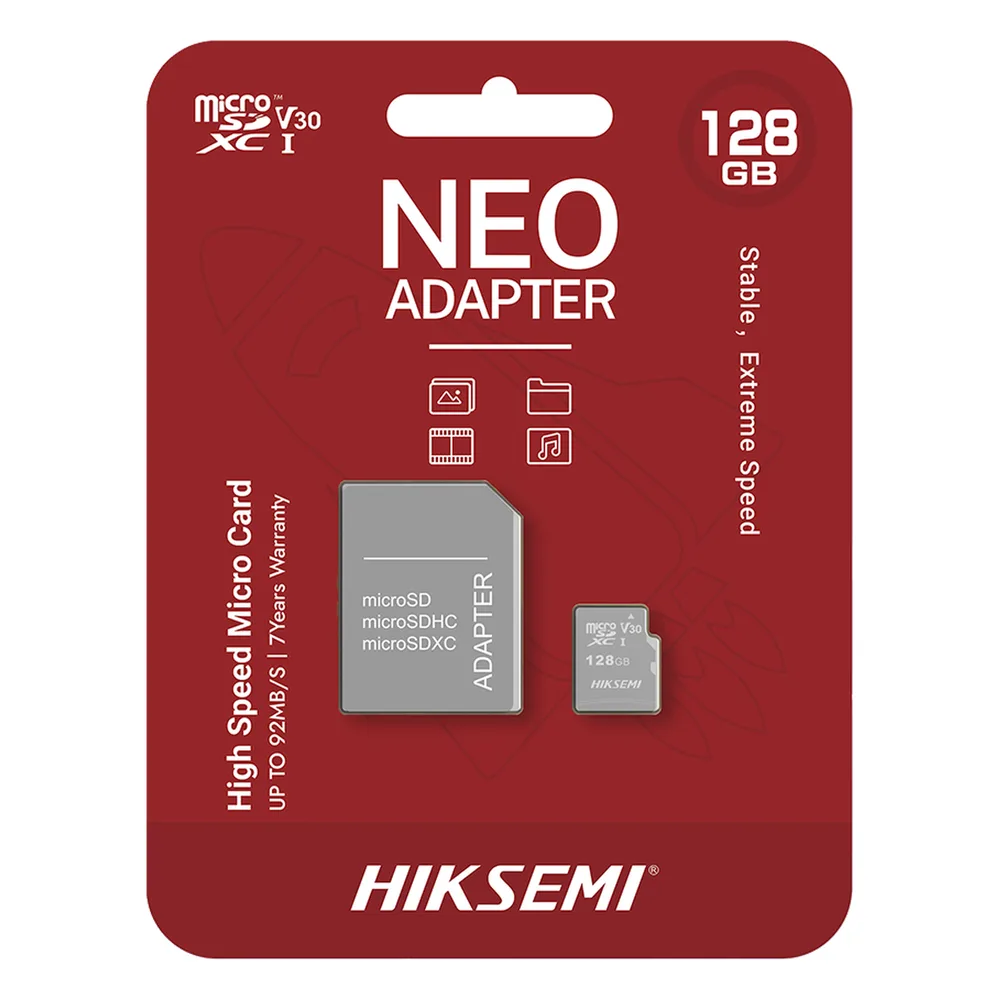 Memoria microSD con Adaptador / 128 GB / Clase 10 / NAND TLC / 92 MB/s Lectura / Multipropósito