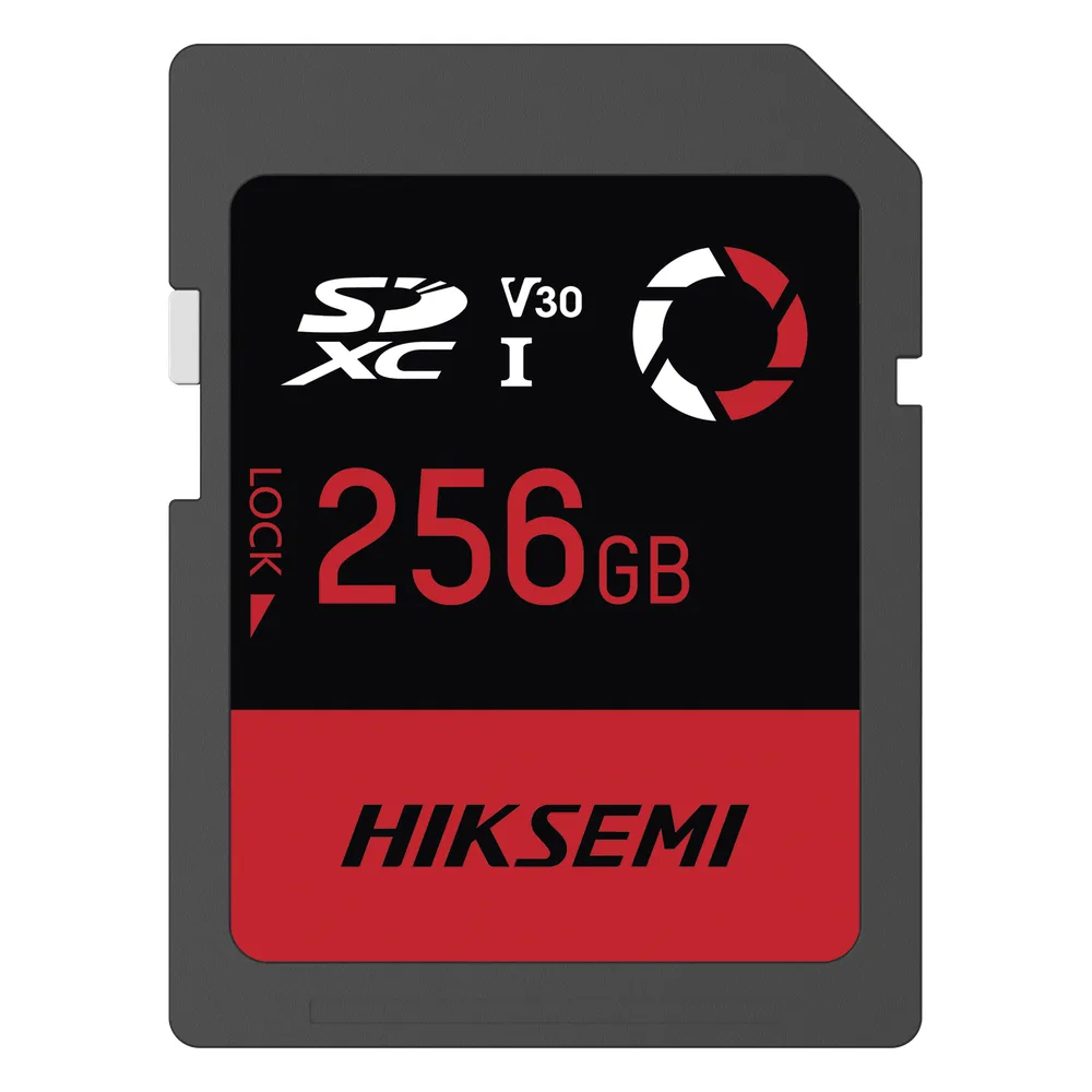 Memoria SD / 256 GB / 180 MB/s Lectura / 150 MB/s Escritura / V30 U3 / Para Drones y Cámaras de Acción / HIKSEMI CAPTURE E30