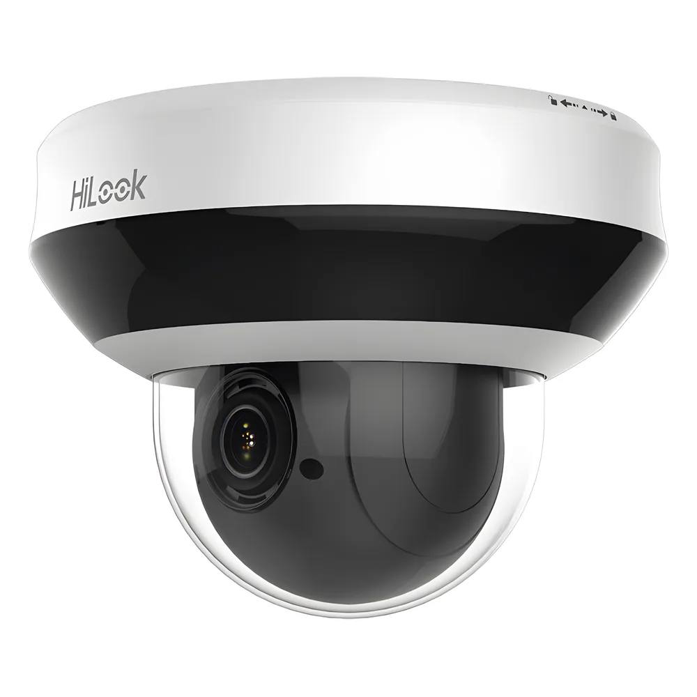 Mini Domo PTZ IP 4 Megapixel / 4X Zoom / H.265+ / 20 mts IR EXIR / WDR 120dB / PoE / IK10 / Exterior IP66 / Ultra Baja Iluminación / Micrófono Integrado / PoE
