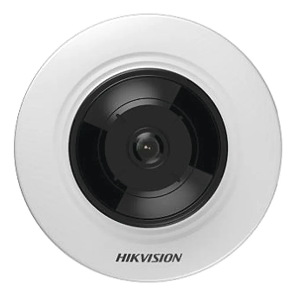Mini Fisheye IP 5 Megapixel / Panorámica 180° - 360° / Microfono Integrado / 8 mts IR / Uso en Interior / PoE / Múltiples Vistas por iVMS-4200 / Alarmas I/O / Micro SD