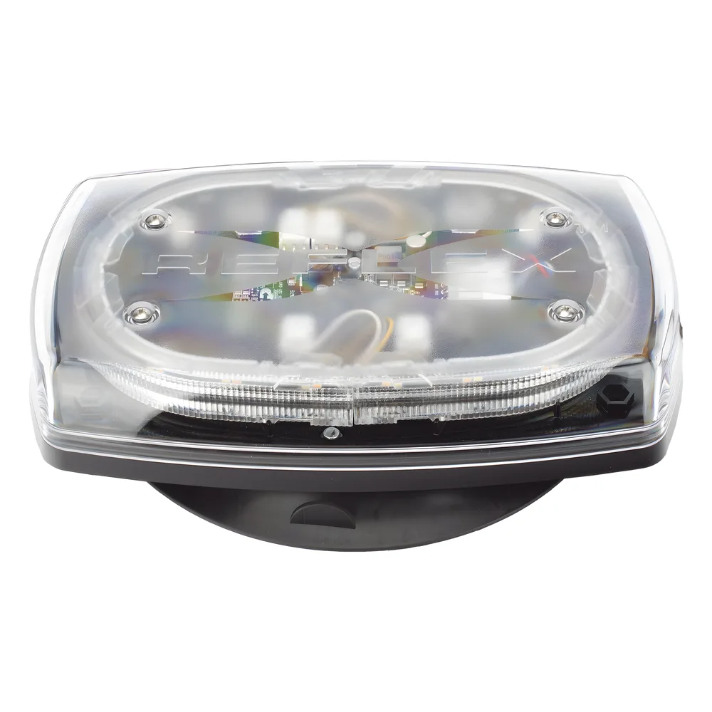 Mini torreta de 48 LED 10 Pulgadas, Ambar/Claro, Lente Transparente, Montaje Con Iman Y Conexion Para Encendedor De Vehiculo – vista 4