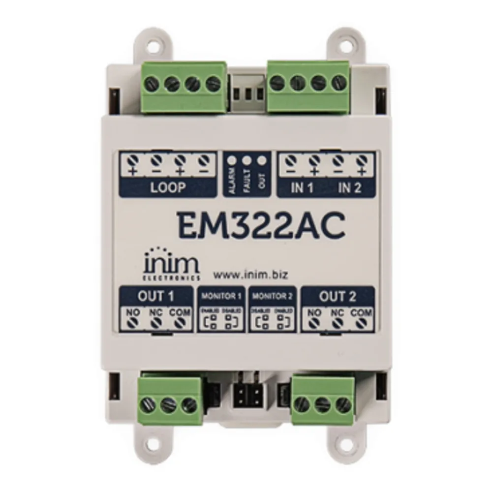 Módulo de Control | 2 Entradas Supervisadas | 2 Salidas de Relé 230 VCA | Tecnología LoopMap | Autodireccionamiento | Aislador de cortocircuito incluido