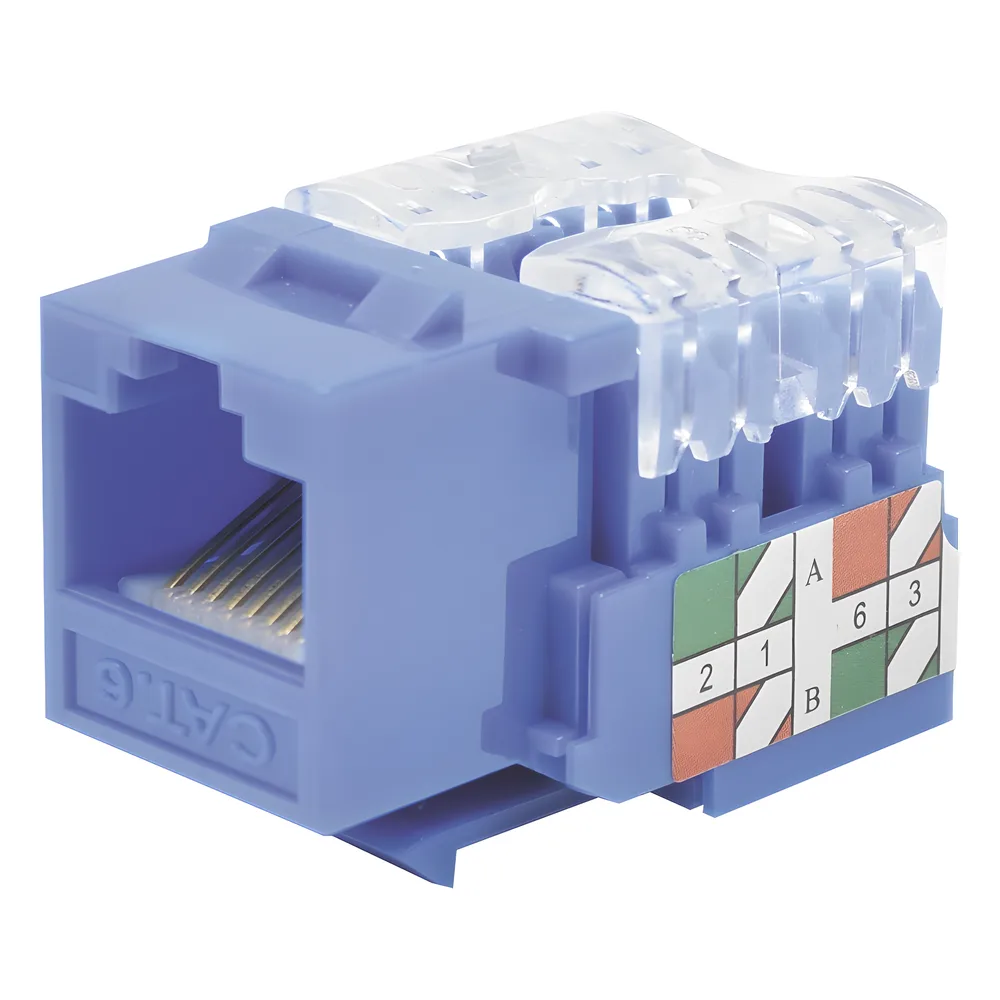Módulo Jack 110 Cat6, Keystone para Faceplate - Color Azul