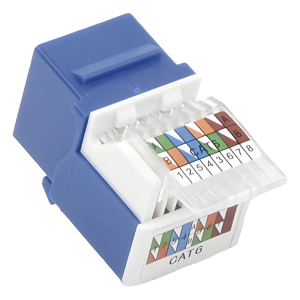 Módulo Jack Cat6 sin herramienta (toolless) keystone - Color Azul – vista 2