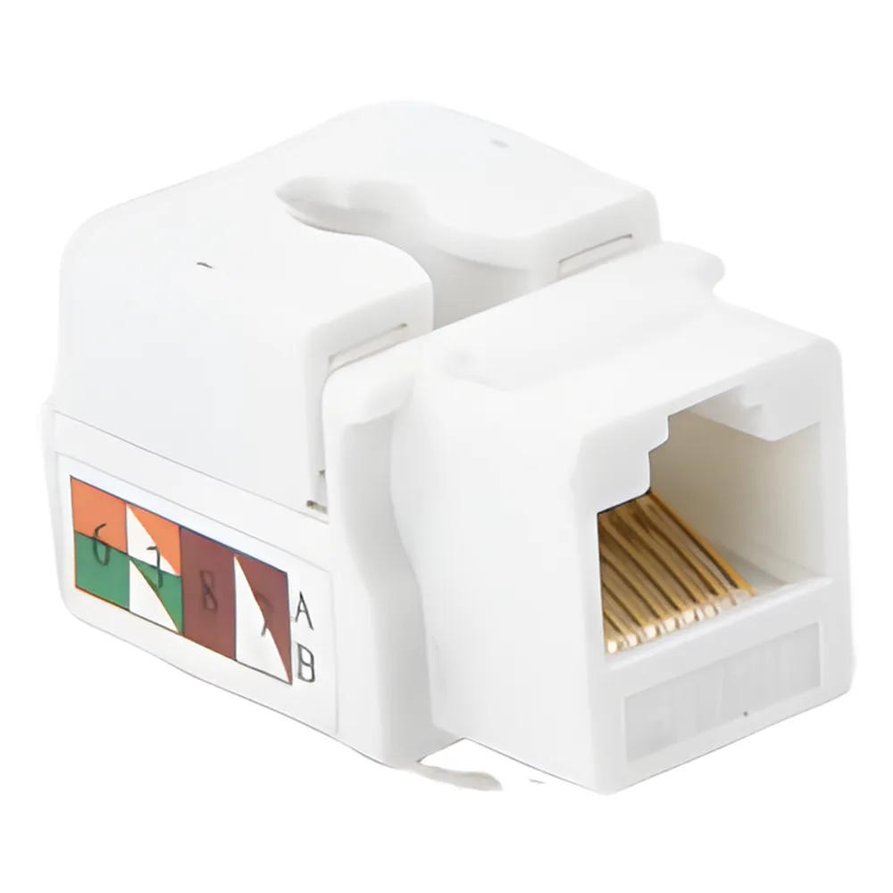 Módulo Jack Keystone Cat5e con Terminación 110 (Punchdown) para Faceplate - Color Blanco – vista 2