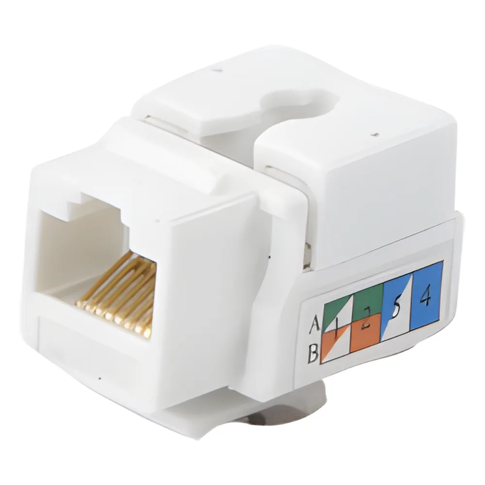 Módulo Jack Keystone Cat5e con Terminación 110 (Punchdown) para Faceplate - Color Blanco – vista 4