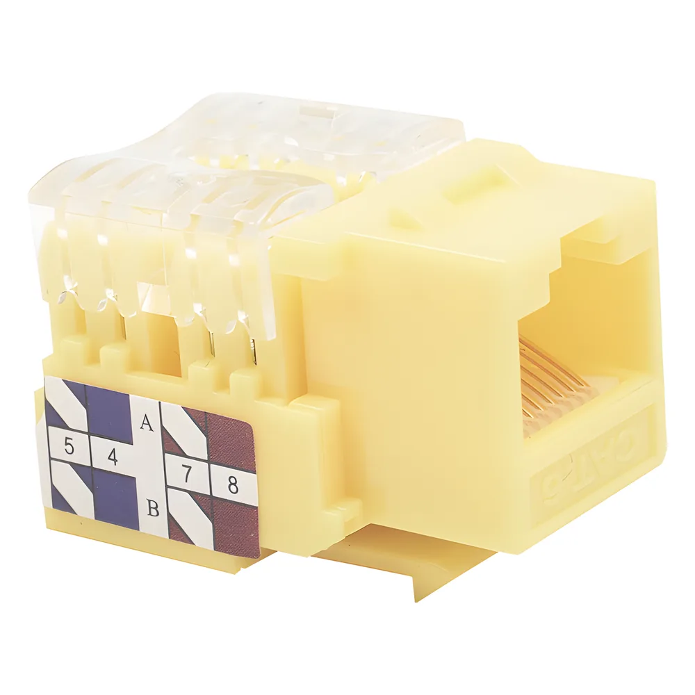 Módulo Jack Keystone Cat6 con Terminación 110 (Punchdown) para Faceplate - Color Amarillo – vista 3