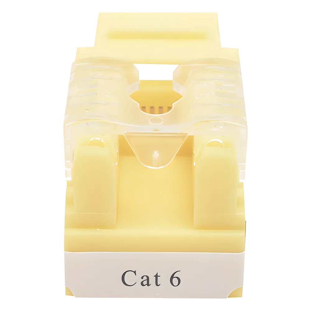 Módulo Jack Keystone Cat6 con Terminación 110 (Punchdown) para Faceplate - Color Amarillo – vista 4