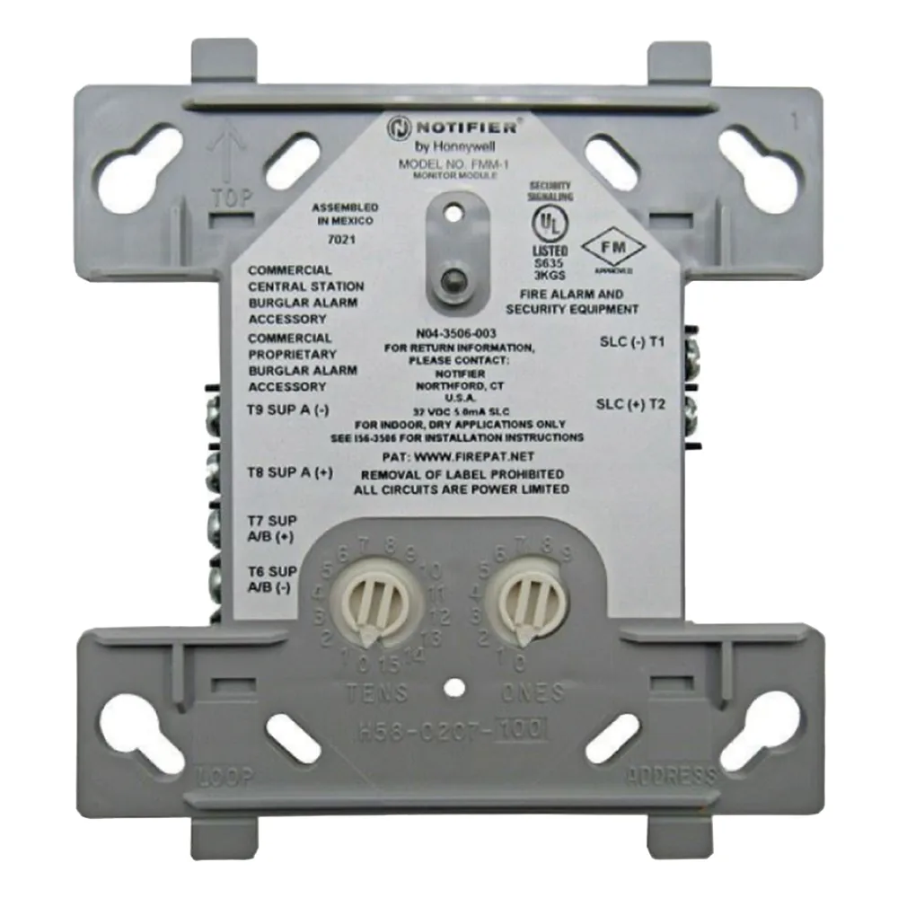 Módulo monitor direccionable para detectores de humo convencionales de dos hilos, con tecnología FlashScan y CLIP de NOTIFIER
