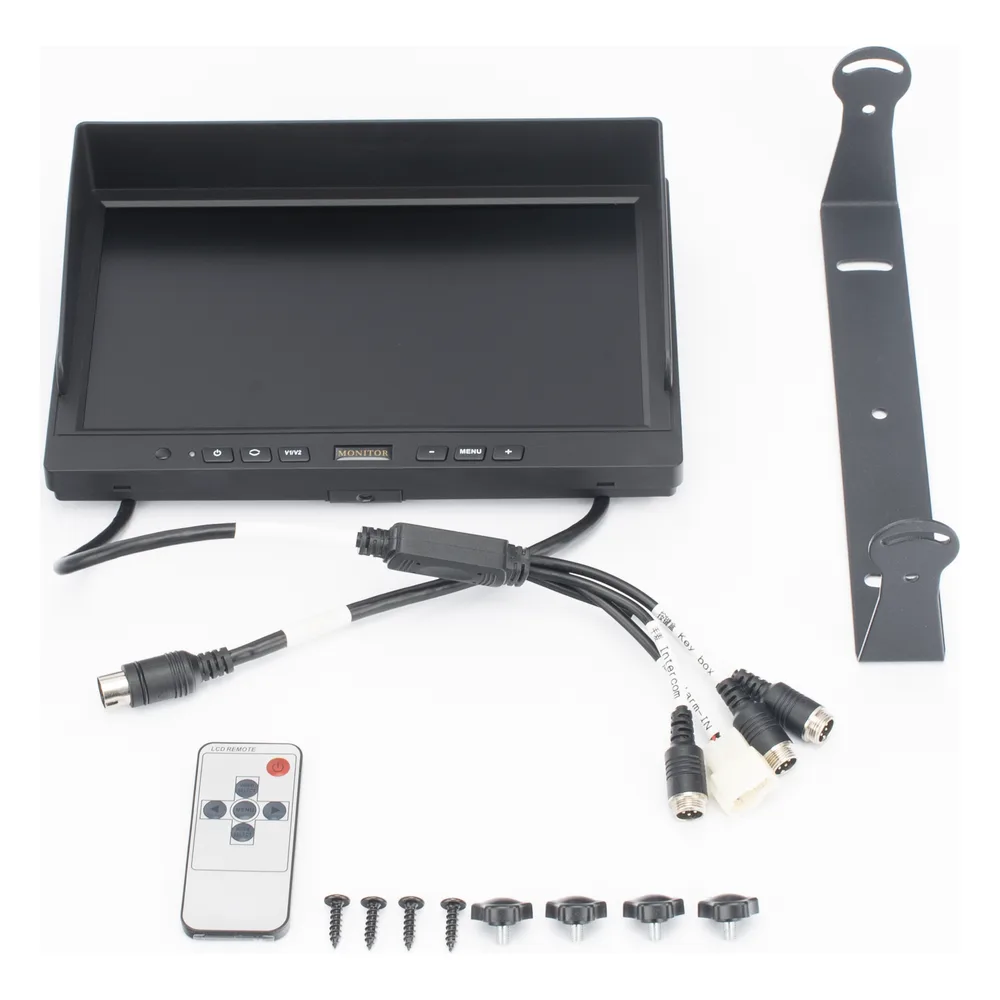 Monitor y Botones de 10.1" LCD / Compatible con DVR Móvil HIKVISION / Conector VGA – vista 2
