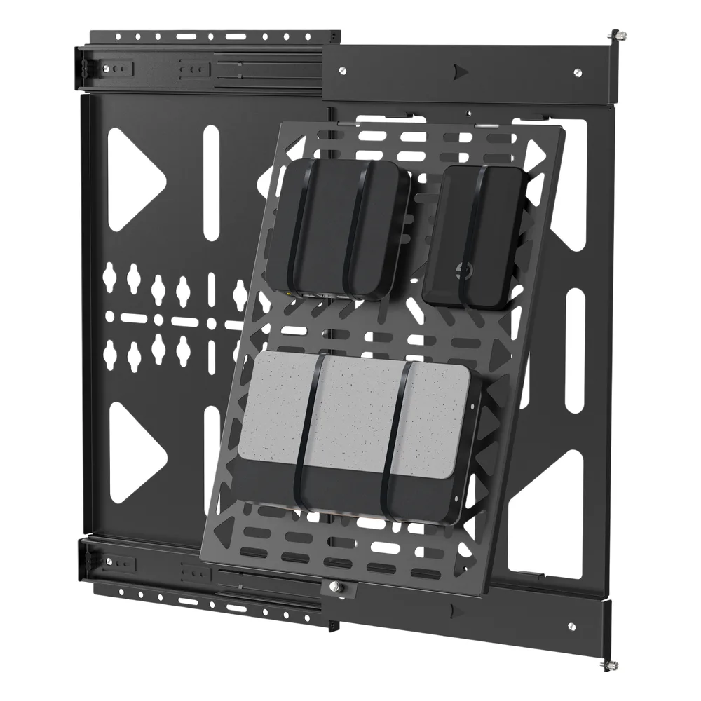 Montaje Deslizante de Almacenamiento AV | Capacidad de Carga 10 kg (22 lbs) | Rango de Deslizamiento 300 mm | Fabricado en Acero | Sistema de Sujeción Quick-Release sin Herramientas – vista 2