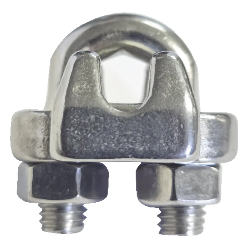 Nudo/ Perro/ Abrazadera Acero Forjado para Cable de 1/4", Acero Inoxidable.