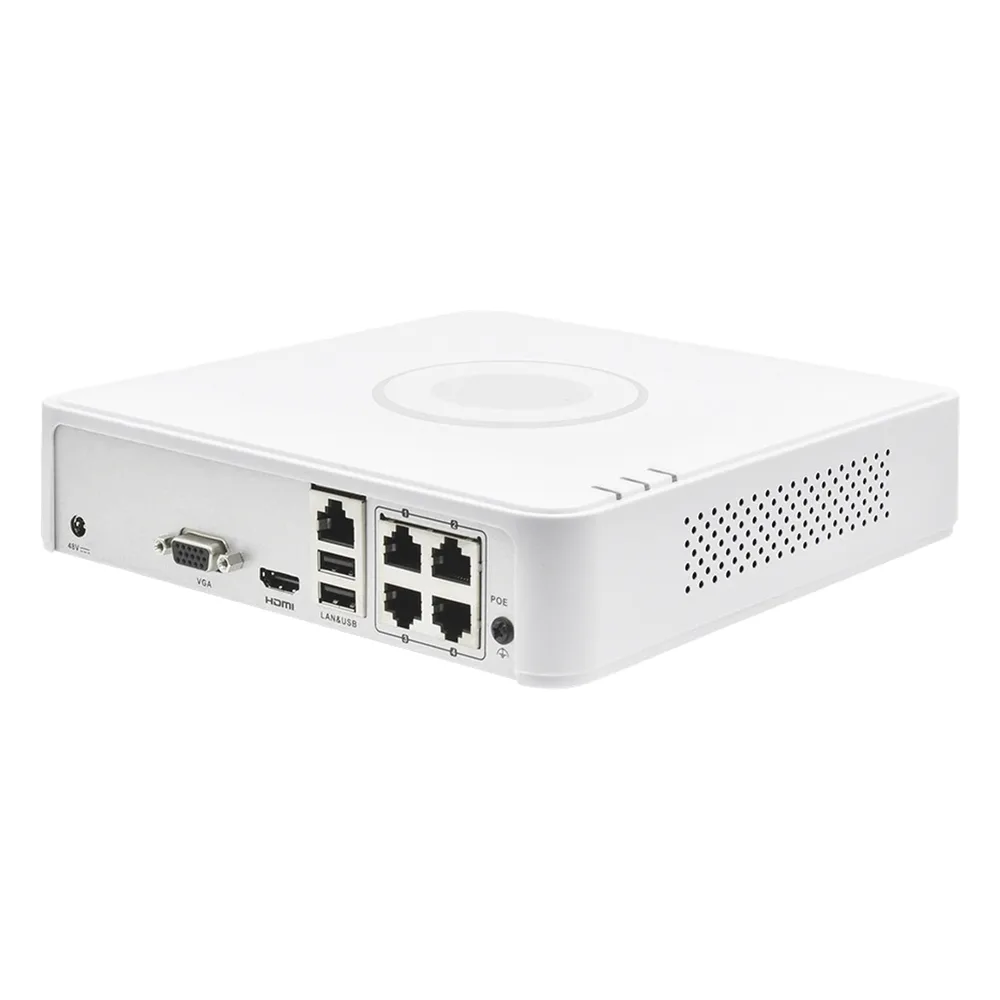 NVR 4 Megapixel (Compatible con Cámaras ACUSENSE) / 4 canales IP / 4 Puertos PoE /1 Bahía de Disco Duro / Salida de Vídeo Full HD – vista 2