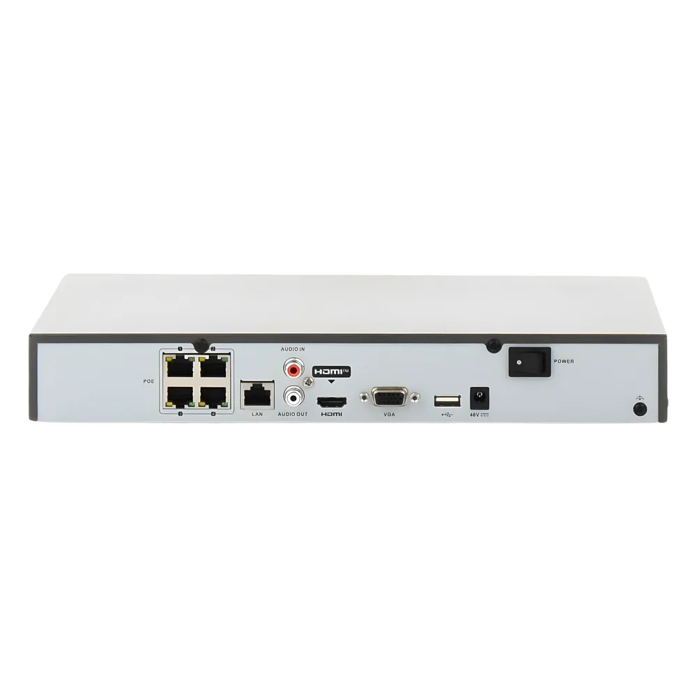 NVR 8 Megapixel (4K) (Compatible con Cámaras ACUSENSE) / 4 canales IP / 4 Puertos PoE+ / 1 Bahía de Disco Duro / Salida de Vídeo en 4K / 300 Metros PoE Modo Extendido – vista 2
