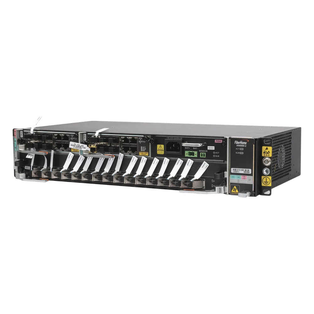 OLT Carrier Class Modular GPON, 2 Ranuras, Incluye 1 Tarjeta GPOA de 16 puertos GPON, 1 Fuente de CA, 2 UR, Gestión por UNM2000, CLI, Incluye Instalación de Software UNM2000, (Interoperabilidad con ONUs de Terceros sin Costo)