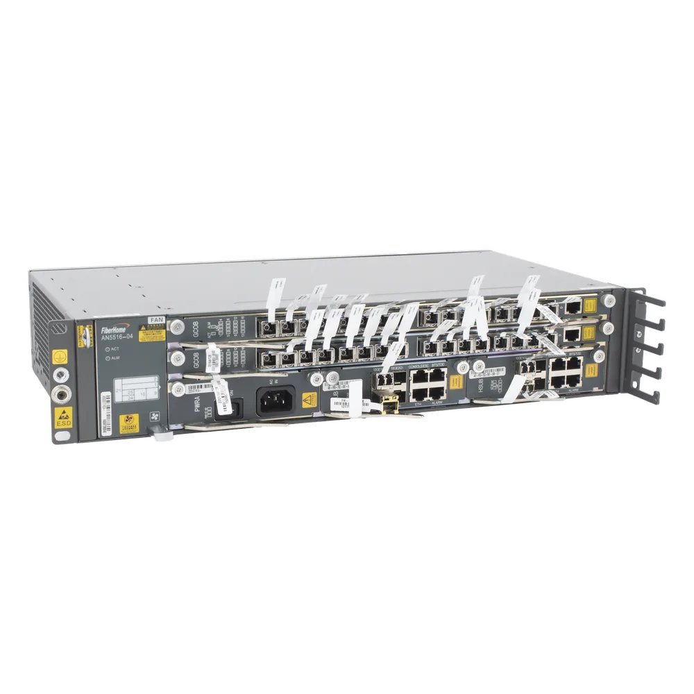 OLT Carrier Class Modular GPON, 2 Ranuras, Incluye 2 Tarjetas de Servicio de 16 puertos GPON, (32 Modulos GPON C+ Incluidos) 1 Fuente de CA, 2 UR, Incluye Instalación de software UNM2000, (Interoperabilidad con ONUs de Terceros sin Costo) – vista 2
