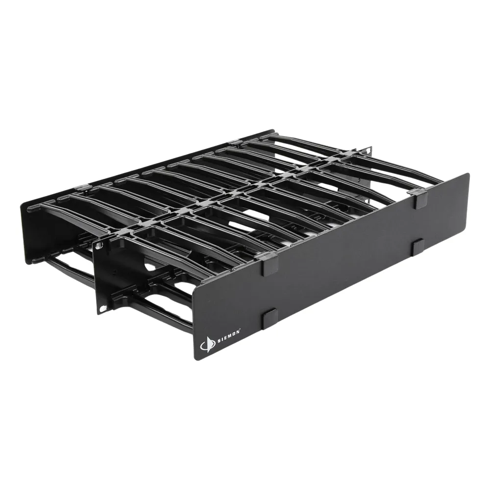 Organizador de Cable Horizontal RouteIT, Doble, Para Rack de 19in, 6in de profundidad, 2UR – vista 2