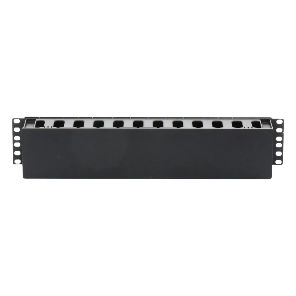 Organizador de Cables Horizontal de 2U para Rack de 19", Fabricado en Polímero Resistente a Deformaciones y Rayones