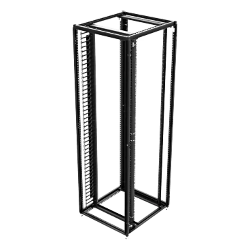 Organizador Vertical de Cables para Rack 45 UR (79 in) / Acero Negro RAL 9005 / Sección 95x208 mm (3.7x8.2 in) / Capacidad 726 Cables / Dedos cada 1.75 pulg / ProLine S1 HOFFMAN – vista 3