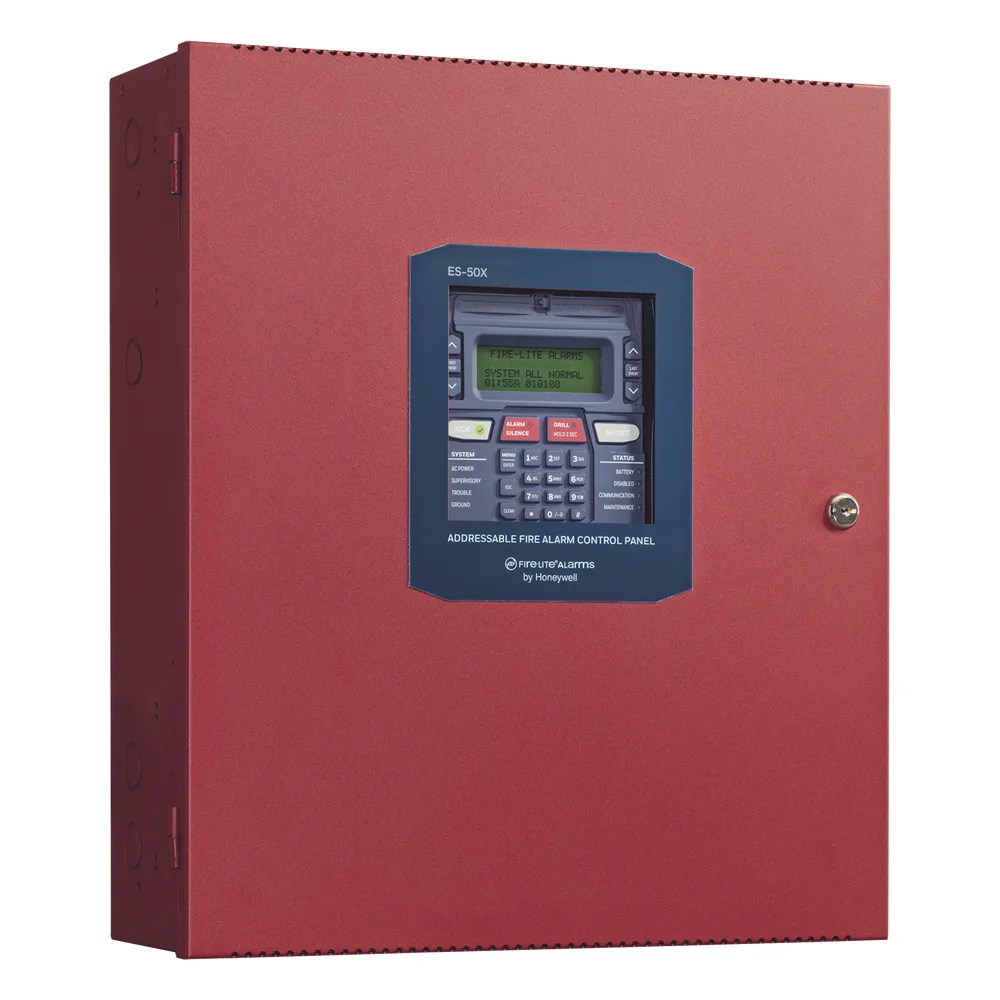 Panel de detección de incendio direccionable inteligente con comunicador dual POTS/IP preinstalado, 50 dispositivos en un lazo SLC, 2 NAC Clase A/B, programación por USB – vista 2
