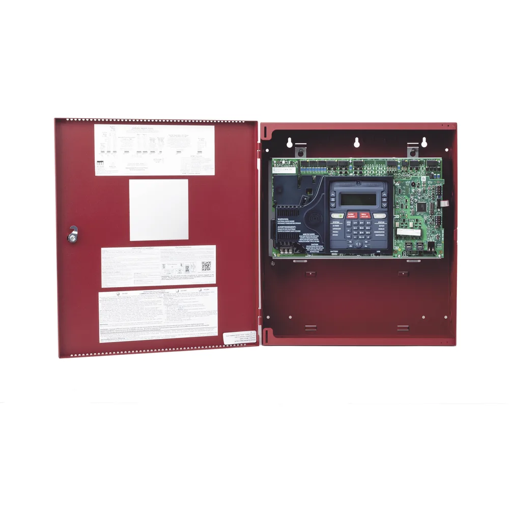 Panel de detección de incendio direccionable inteligente con comunicador dual POTS/IP preinstalado, 50 dispositivos en un lazo SLC, 2 NAC Clase A/B, programación por USB – vista 4