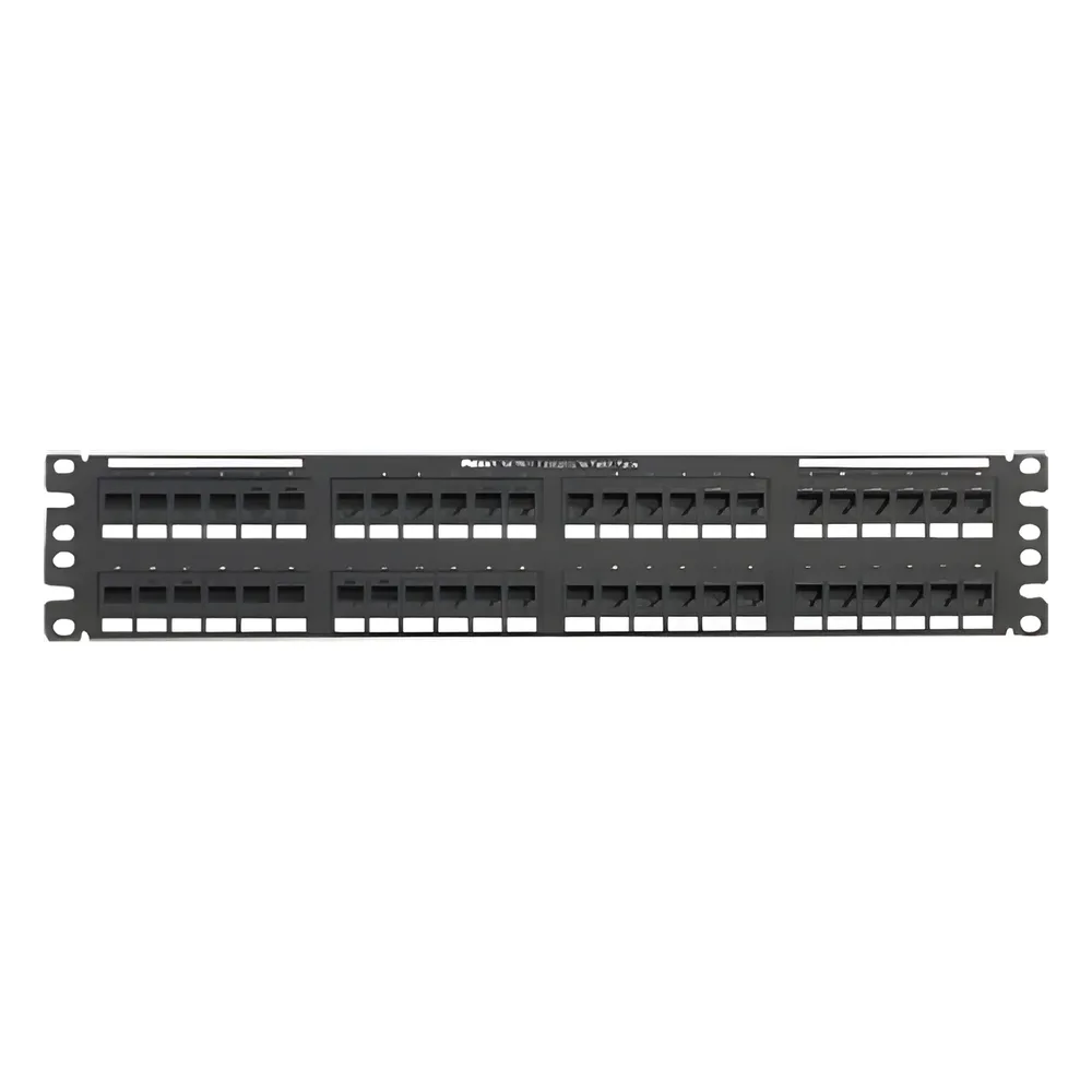 Panel de Parcheo de Impacto 110, Plano, Categoría 5e, de 48 Puertos, 2UR